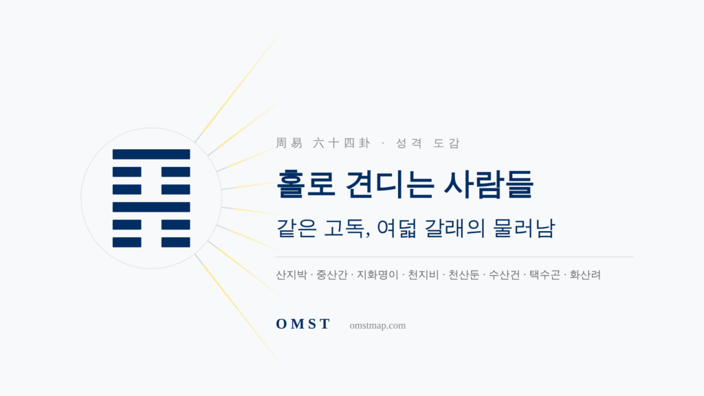 혼자 있는 걸 좋아하는 성격의 주역 여덟 괘 — 같은 고독, 여덟 갈래의 물러남